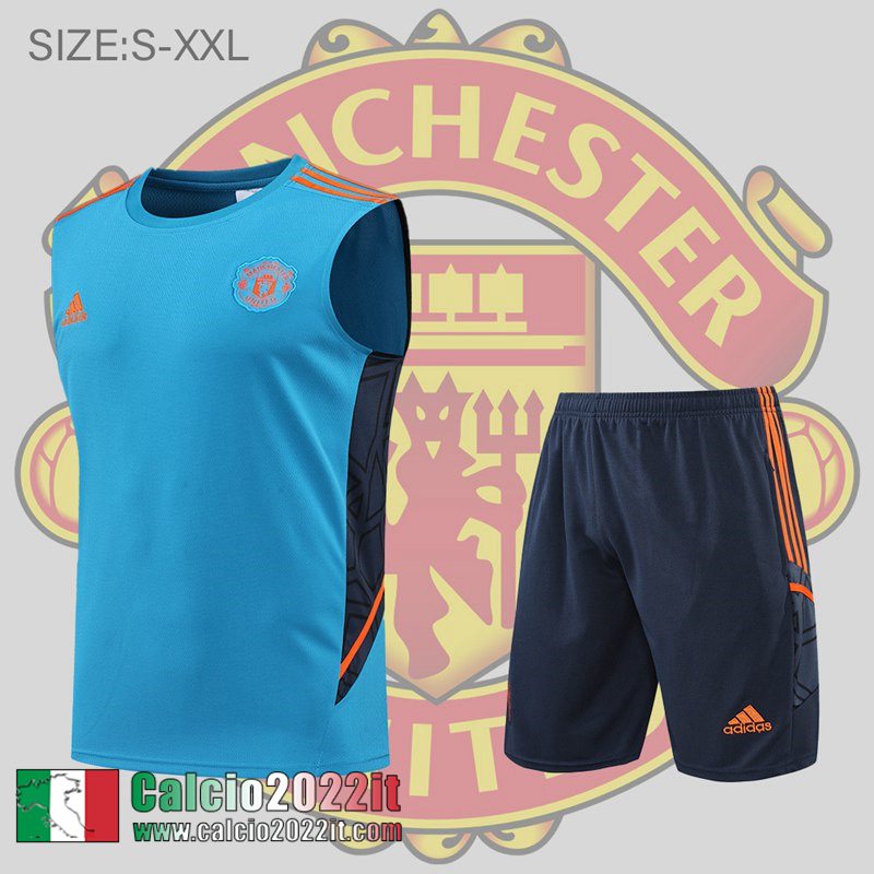 Manchester United Senza maniche blu Uomo 2022 2023 PL505