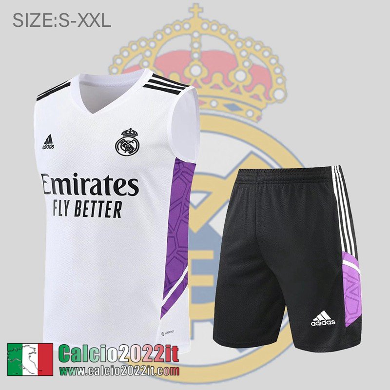 Real Madrid Senza maniche Bianco Uomo 2022 2023 PL510