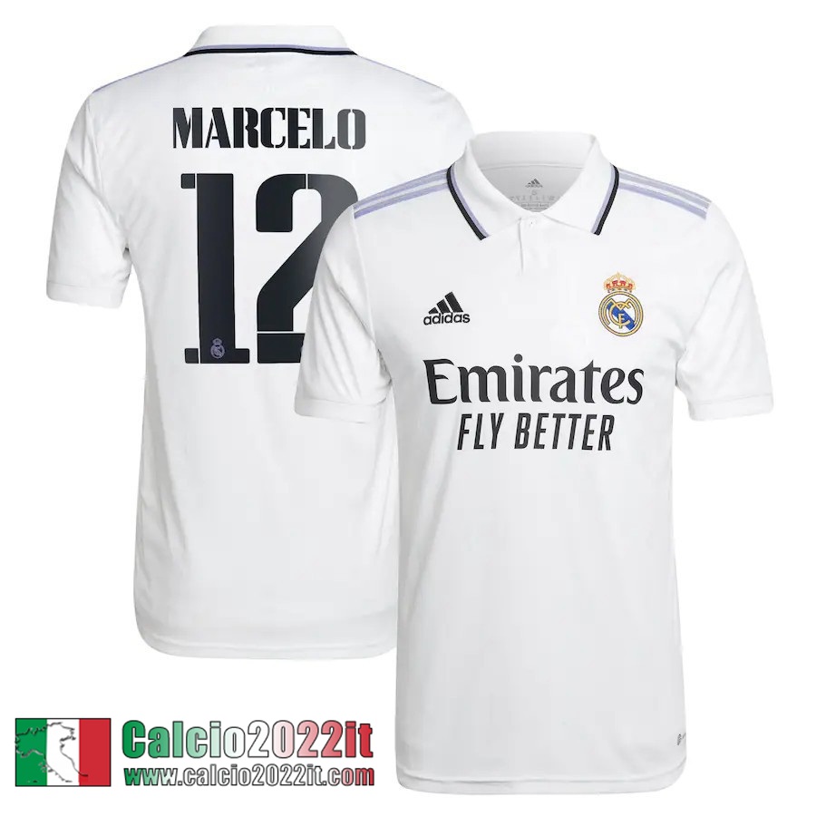 Real Madrid Maglia Calcio Prima Uomo 2022 2023 Marcelo 12