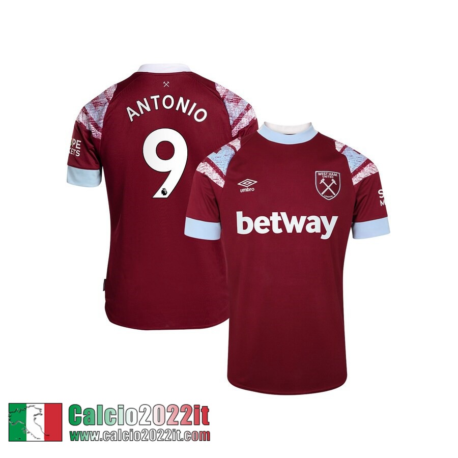 West Ham United Maglia Calcio Prima Uomo 2022 2023 Antonio 9