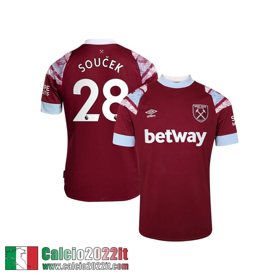 West Ham United Maglia Calcio Prima Uomo 2022 2023 Soucek 28