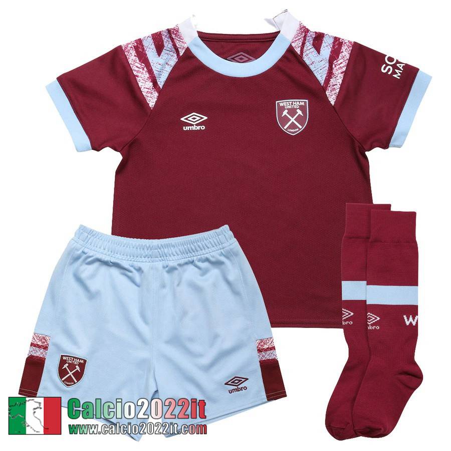 West Ham United Maglia Calcio Prima Bambini 2022 2023