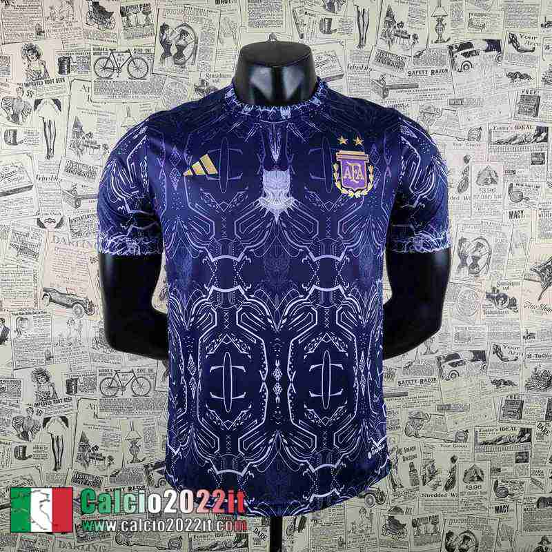 Argentina Maglia Calcio oro blu Uomo 2022 2023 AG41