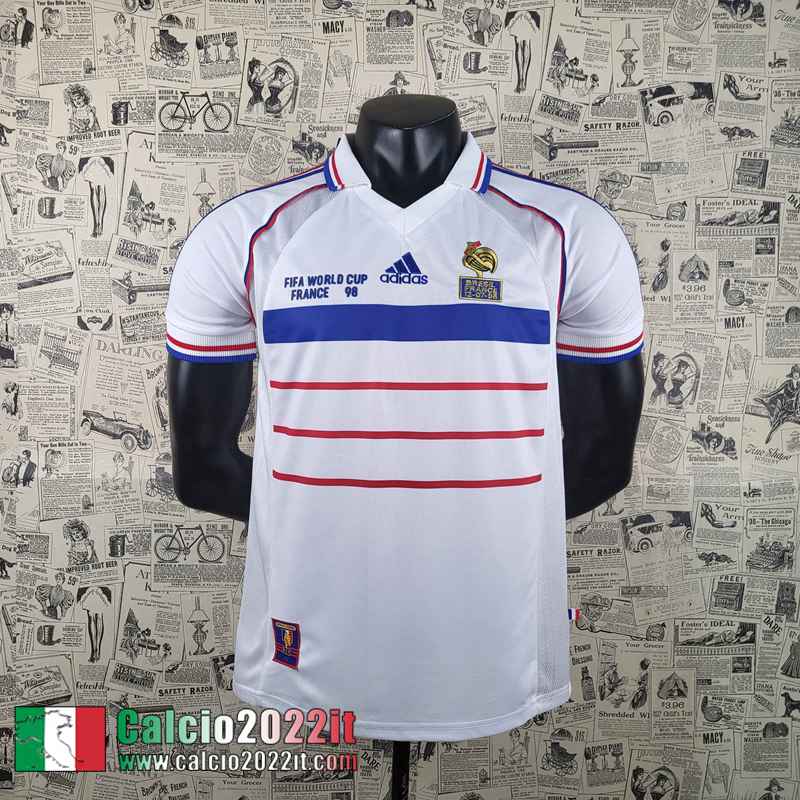 Francia Retro Maglia Calcio Coppa del Mondo Seconda Uomo 1998 AG45