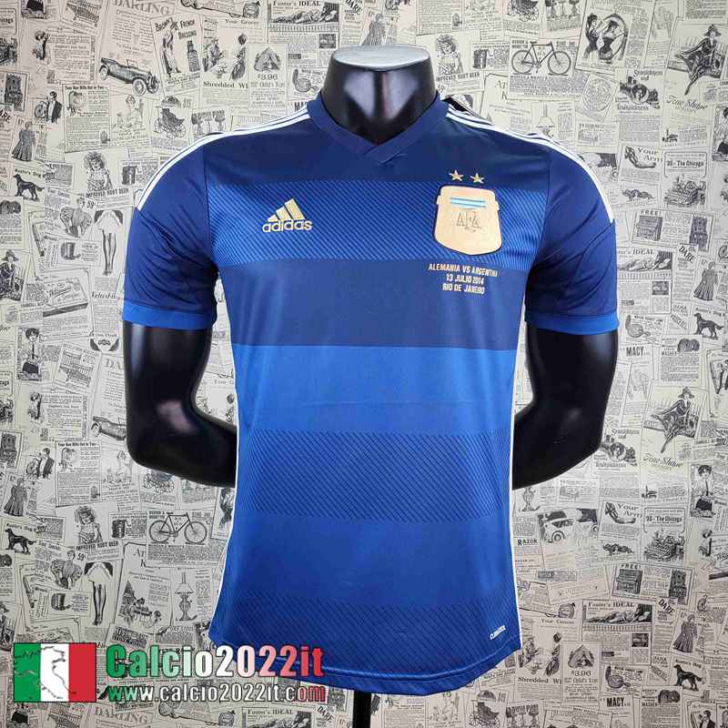 Argentina Retro Maglia Calcio Coppa del Mondo Seconda Uomo 2014 AG69