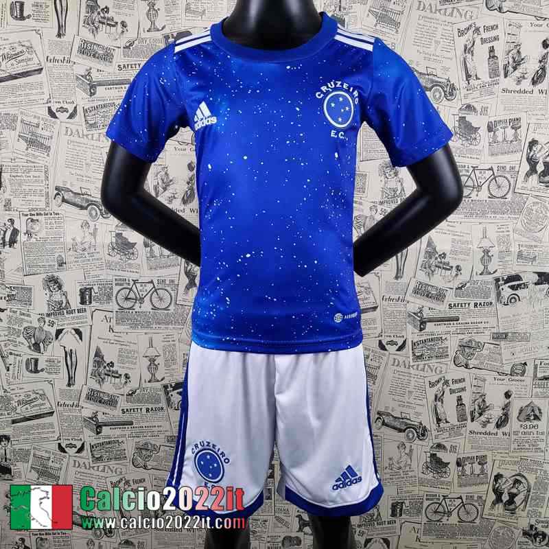 Cruzeiro Maglia Calcio Blu Bambini 2022 2023 AK07