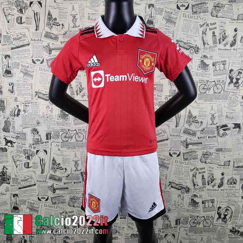 Manchester United Maglia Calcio Prima Bambini 2022 2023 AK24