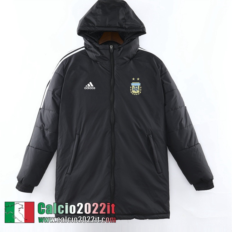 Argentina Piumino Calcio Cappuccio Nero Uomo 2022 2023 DD70