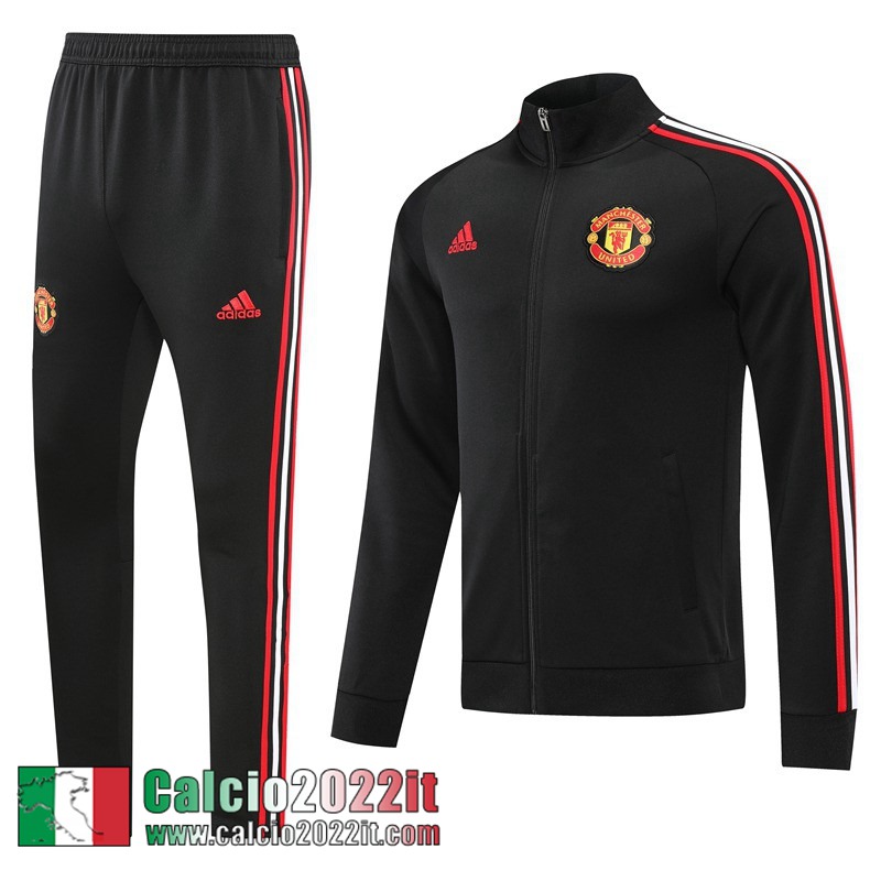 Manchester United Full Zip Giacca Nero Uomo 2022 2023 JK455