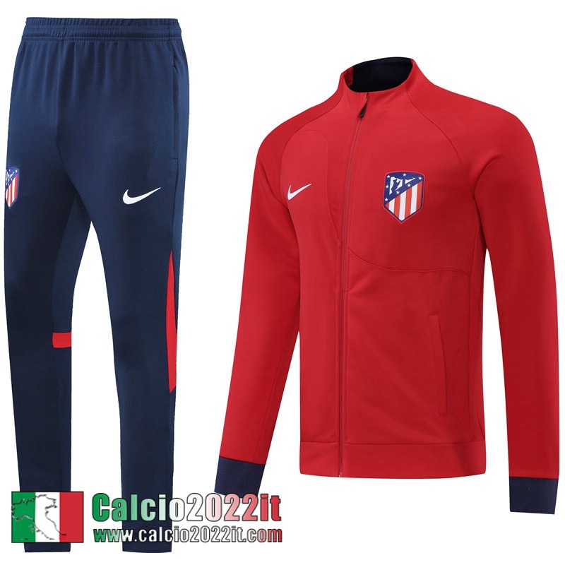 Atletico Madrid Full Zip Giacca rosso Uomo 2022 2023 JK467