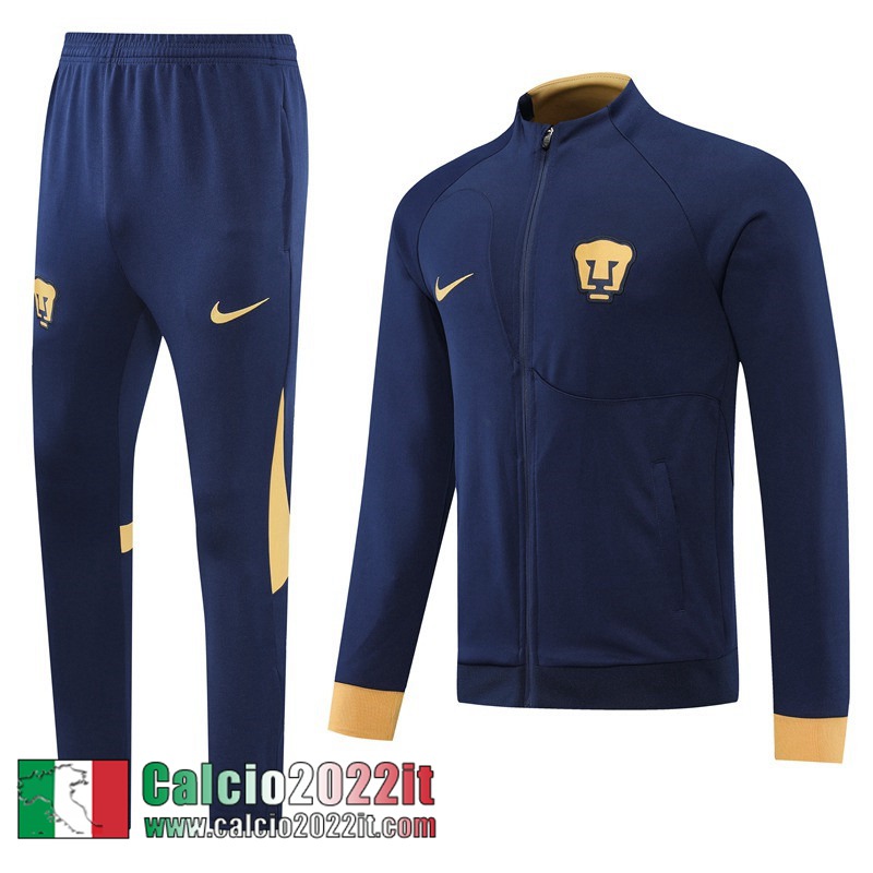 Pumas UNAM Full Zip Giacca blu Uomo 2022 2023 JK468