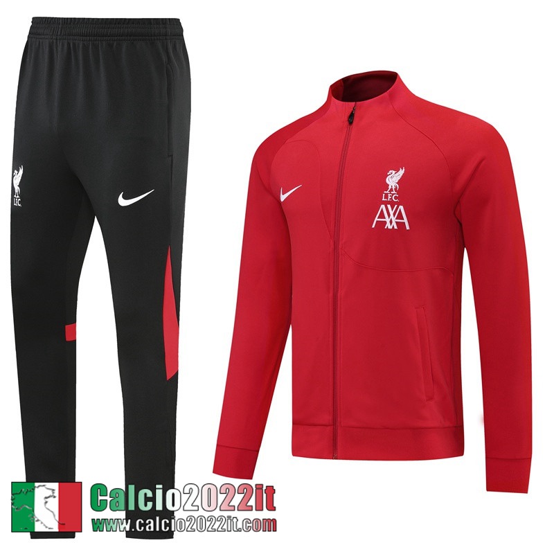 Liverpool Full Zip Giacca rosso Uomo 2022 2023 JK472