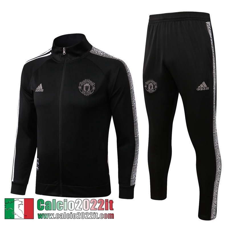 Manchester United Full Zip Giacca Nero Uomo 2022 2023 JK491