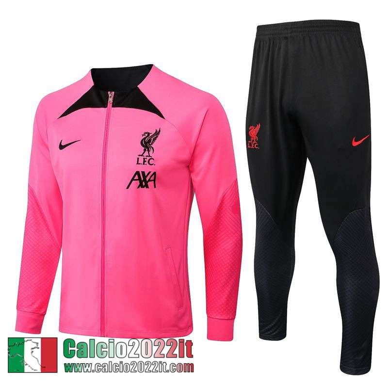 Liverpool Full Zip Giacca rosa Uomo 2022 2023 JK497