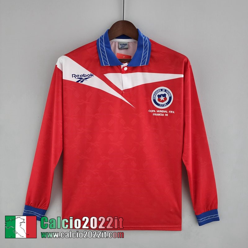 Chile Retro Maglia Calcio Prima Uomo Manga Larga 1998 FG171