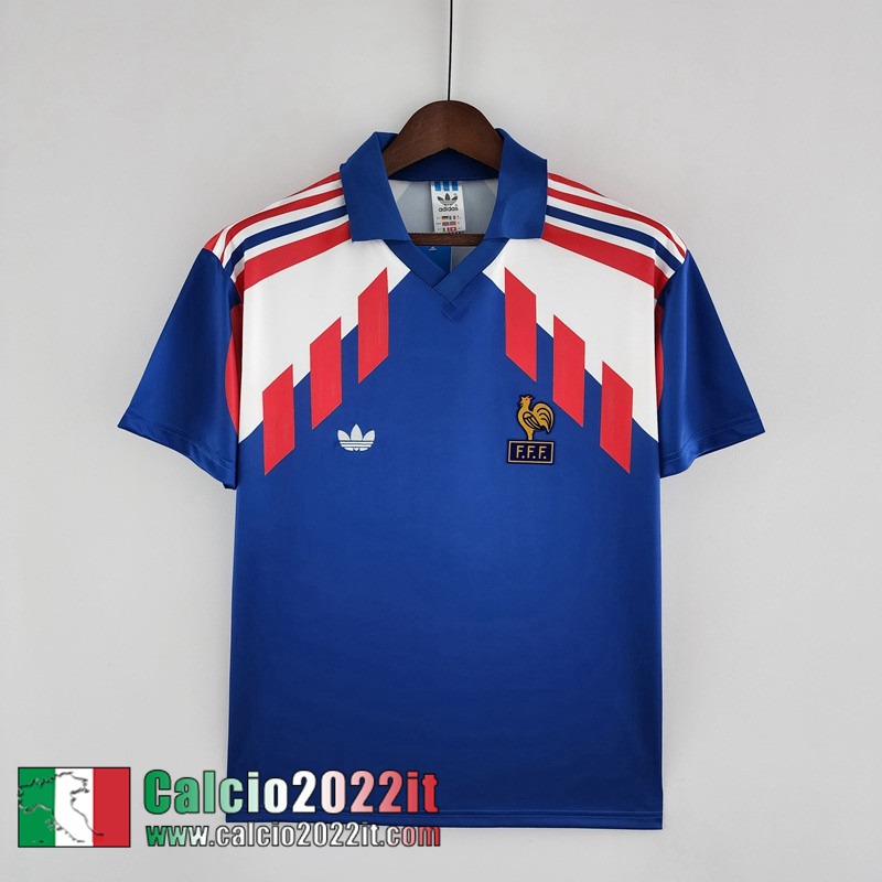 Francia Retro Maglia Calcio Prima Uomo 88 90 FG191