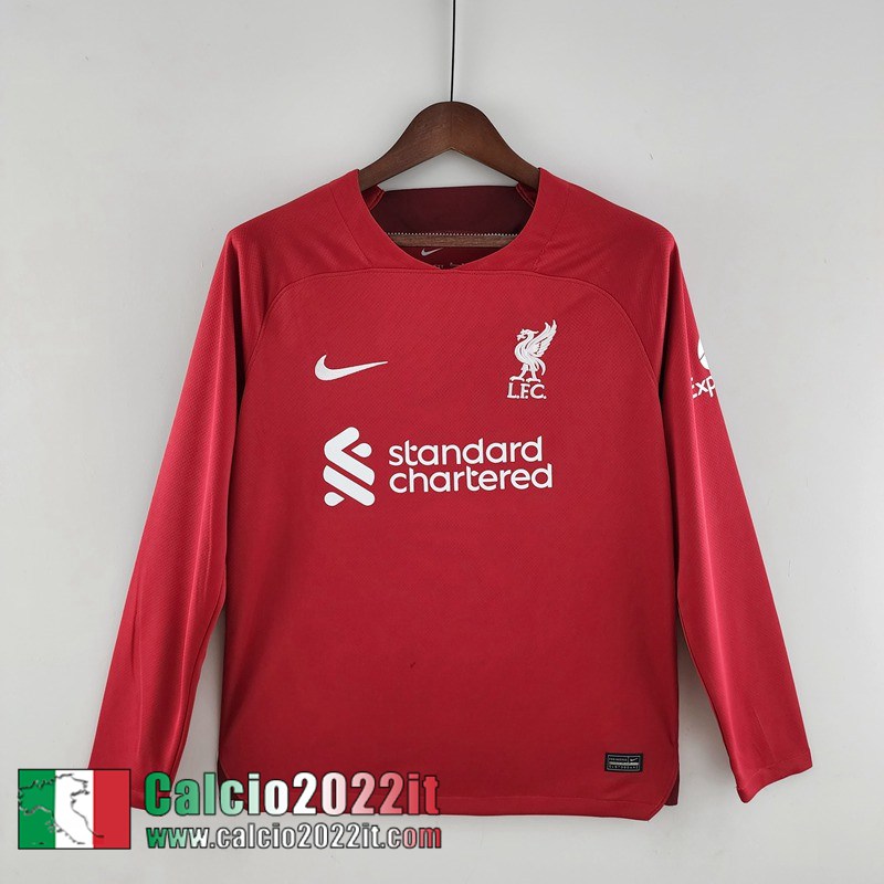 Liverpool Maglia Calcio Prima Uomo Manga Larga 2022 2023 KL05