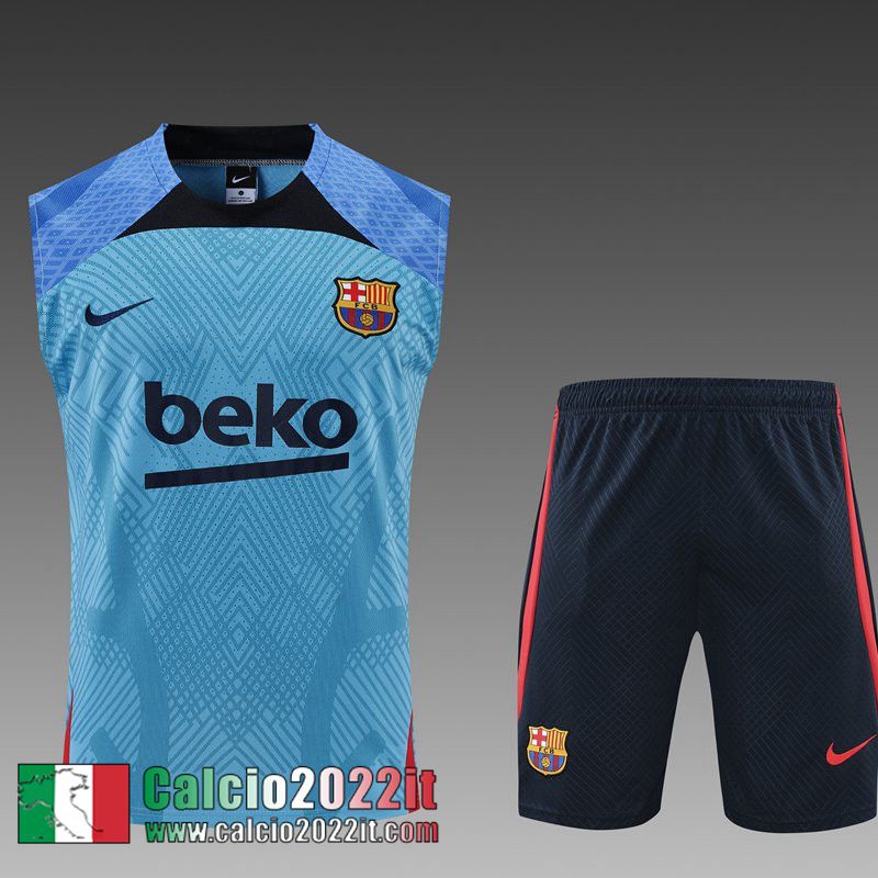 Barcellona Tute Calcio Senza maniche blu Uomo 2022 2023 TG394