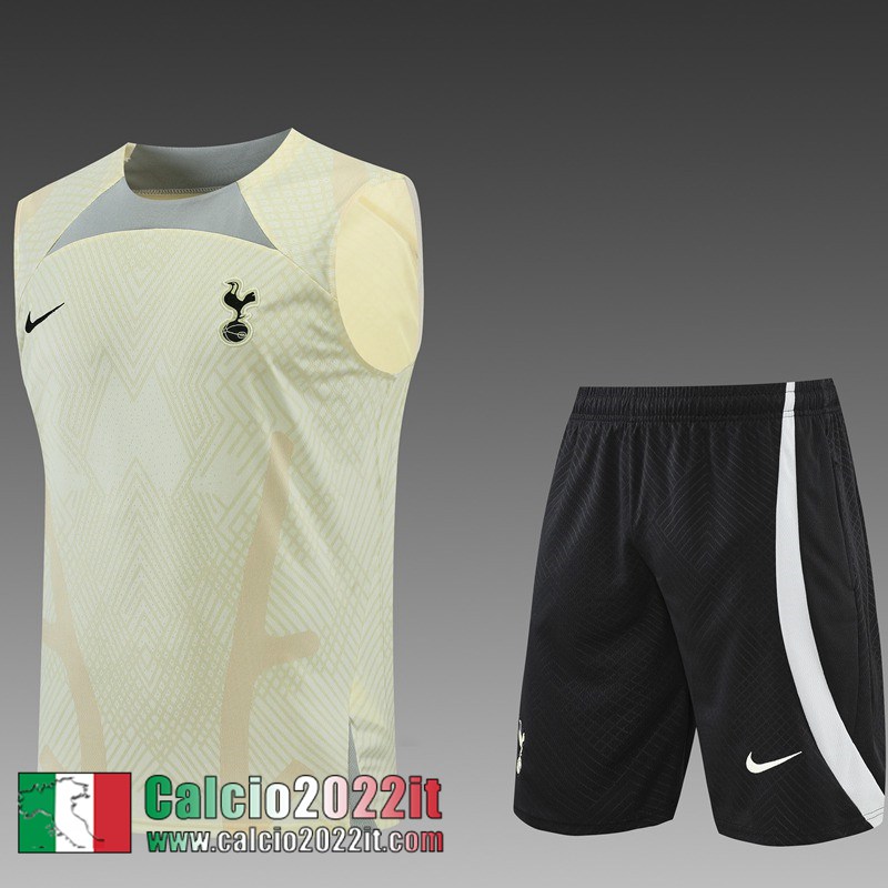 Tottenham Tute Calcio Senza maniche giallo Uomo 2022 2023 TG398