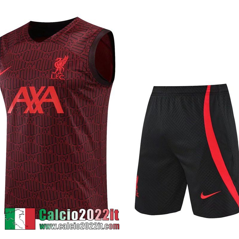 Liverpool Tute Calcio Senza maniche rosso Uomo 2022 2023 TG403