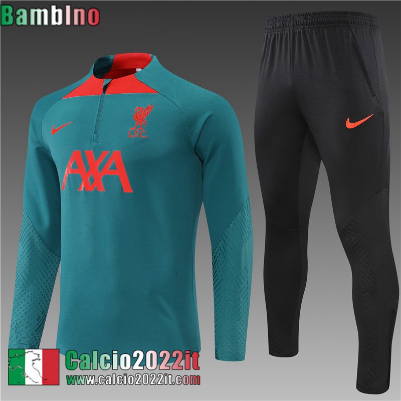 Liverpool Tute Calcio verde Bambini 2022 2023 TK327