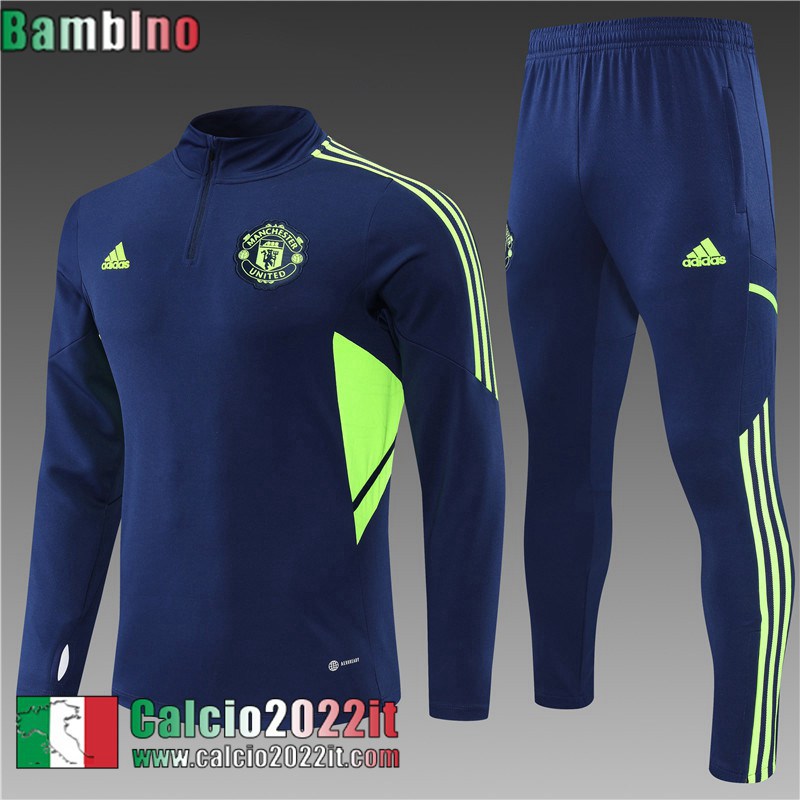 Manchester United Tute Calcio blu Bambini 2022 2023 TK328