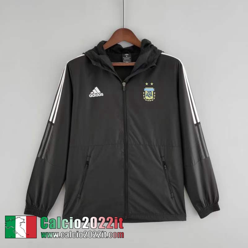 Argentina Giacca a vento Cappuccio Nero Uomo 2022 2023 WK94