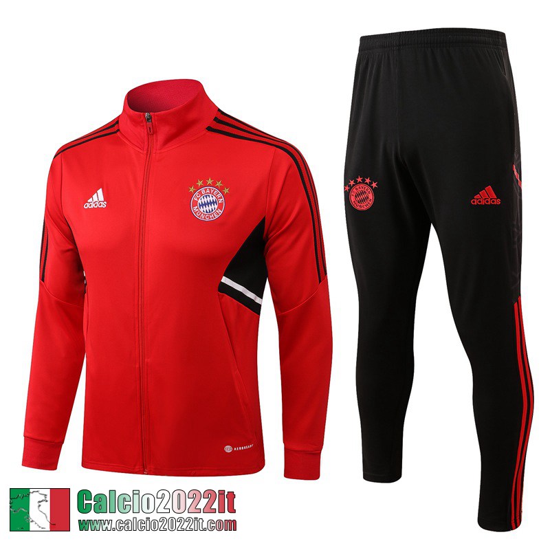 Bayern Monaco Full-Zip Giacca rosso Uomo 2022 2023 JK521