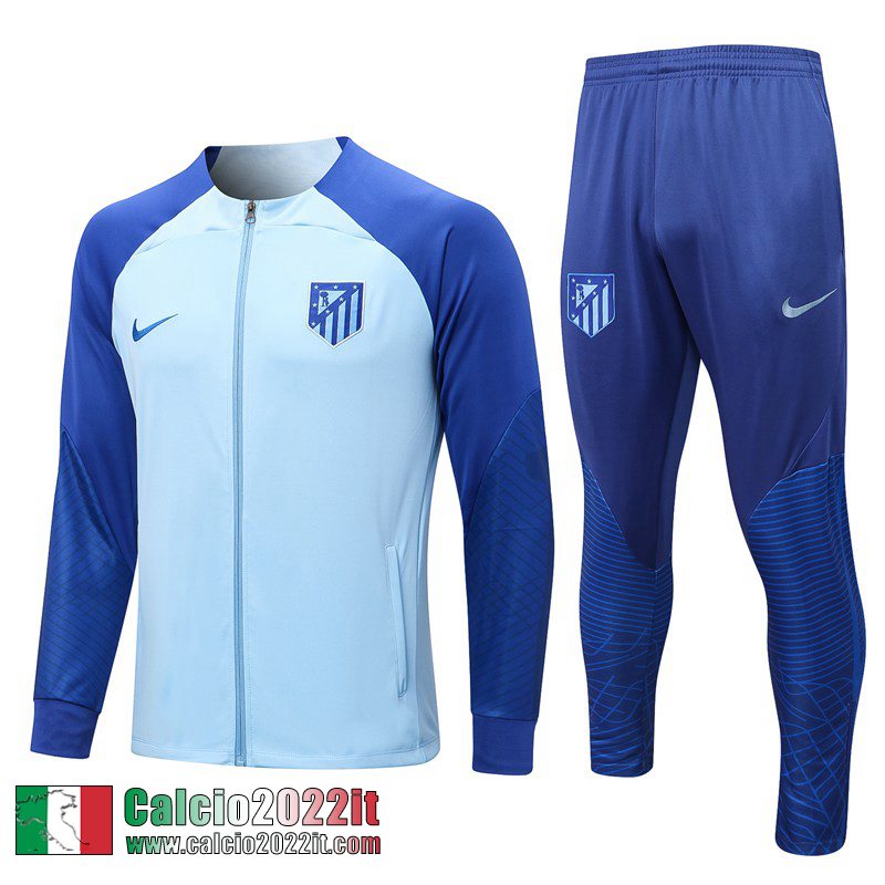 Atletico Madrid Full-Zip Giacca azzurro Uomo 2022 2023 JK529