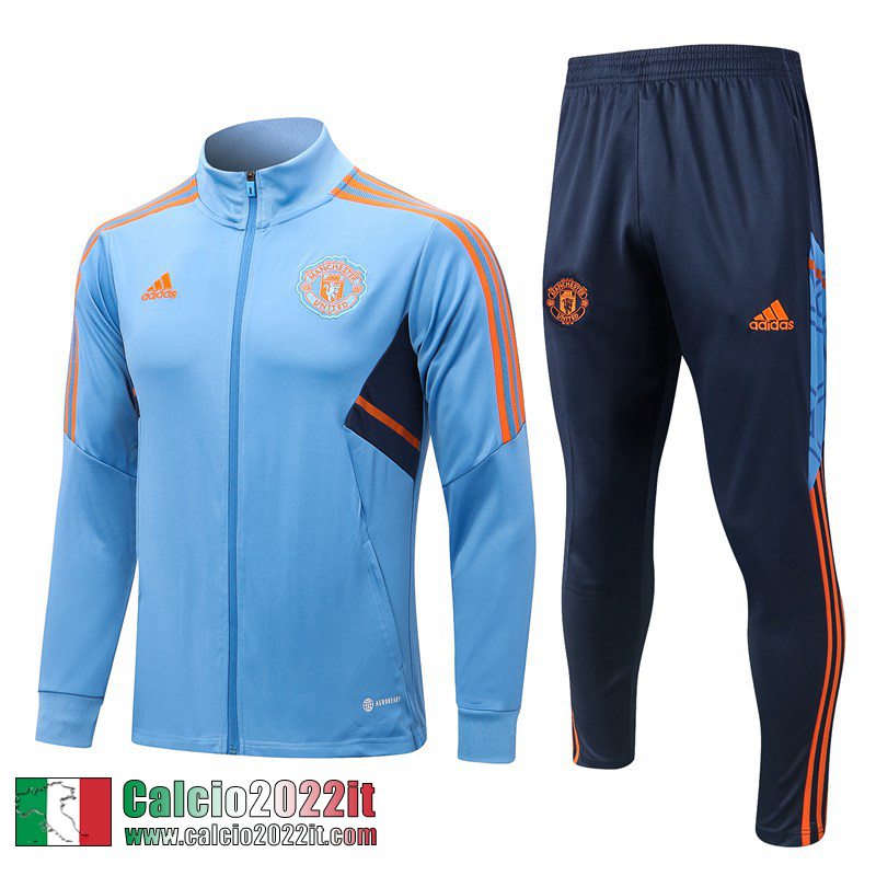 Manchester United Full-Zip Giacca azzurro Uomo 2022 2023 JK530