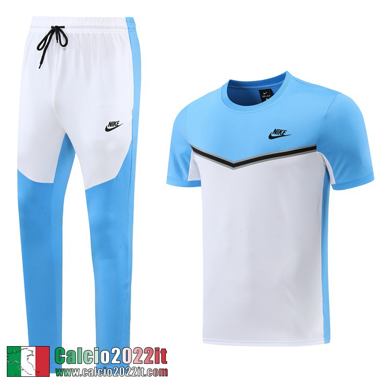 Sport Tute Calcio T Shirt bianco azzurro Uomo 2022 2023 TG482