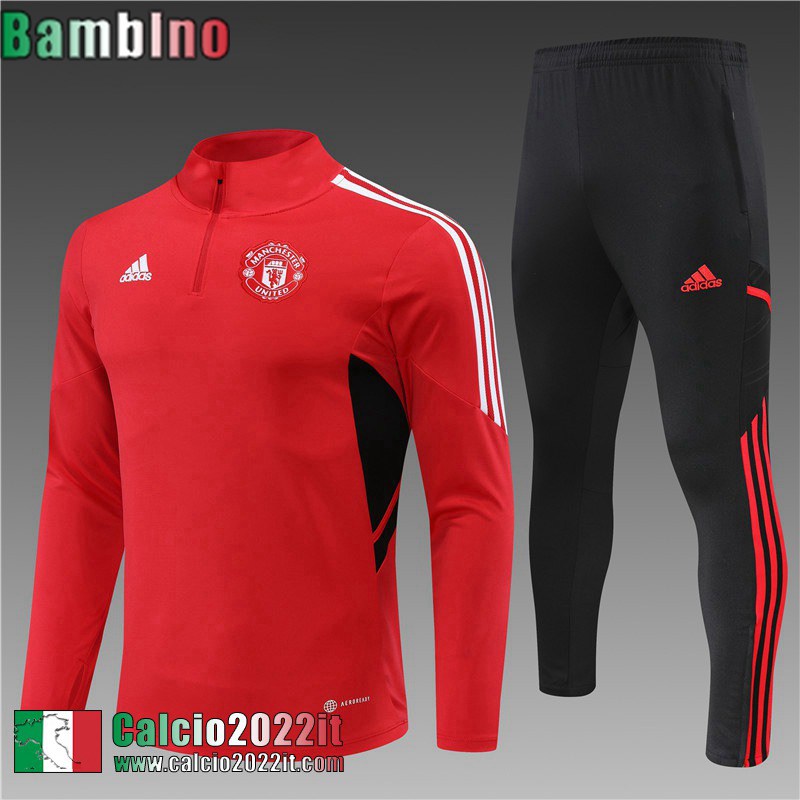 Manchester United Tute Calcio rosso Bambini 2022 2023 TK368