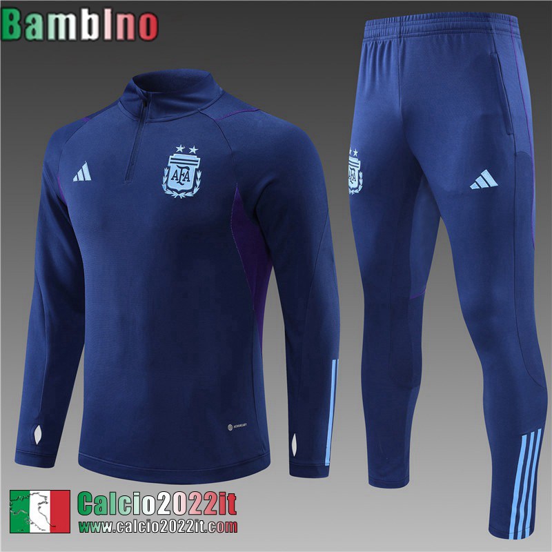 Argentina Tute Calcio Blu Reale Bambini 2022 2023 TK371