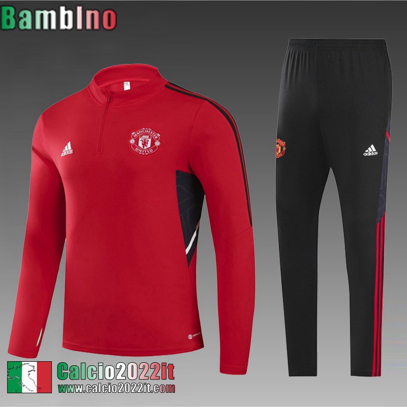 Manchester United Tute Calcio rosso Bambini 2022 2023 TK376