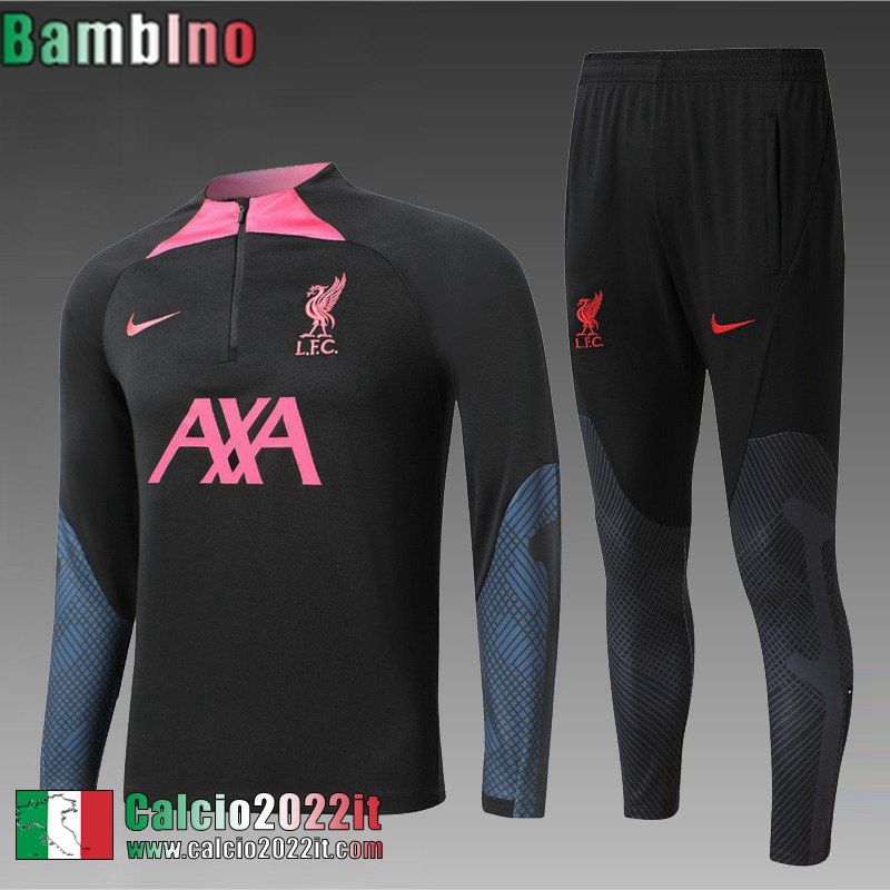 Liverpool Tute Calcio Nero Bambini 2022 2023 TK378