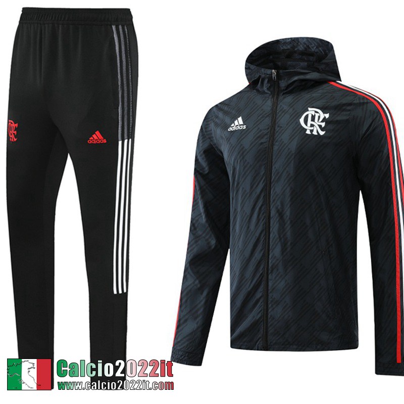 Flamengo Giacca a vento Cappuccio Nero Uomo 2022 2023 WK108