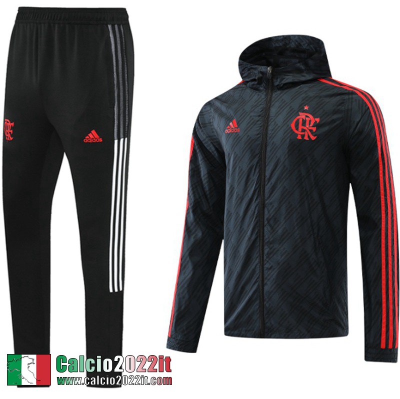 Flamengo Giacca a vento Cappuccio Nero Uomo 2022 2023 WK109