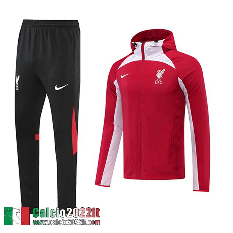 Liverpool Giacca a vento Cappuccio rosso Uomo 2022 2023 WK115