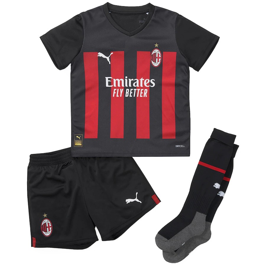 Prima AC Milan Maglia Calcio Bambini 2022 2023