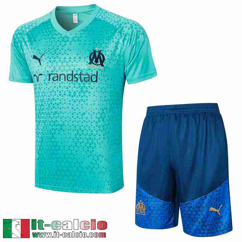 Marsiglia Tute Calcio T Shirt Verde Uomo 2023 2024 A134