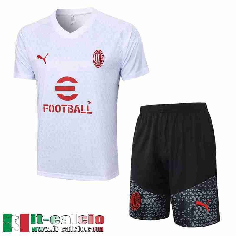 AC Milan Tute Calcio T Shirt Bianco Uomo 2023 2024 A136