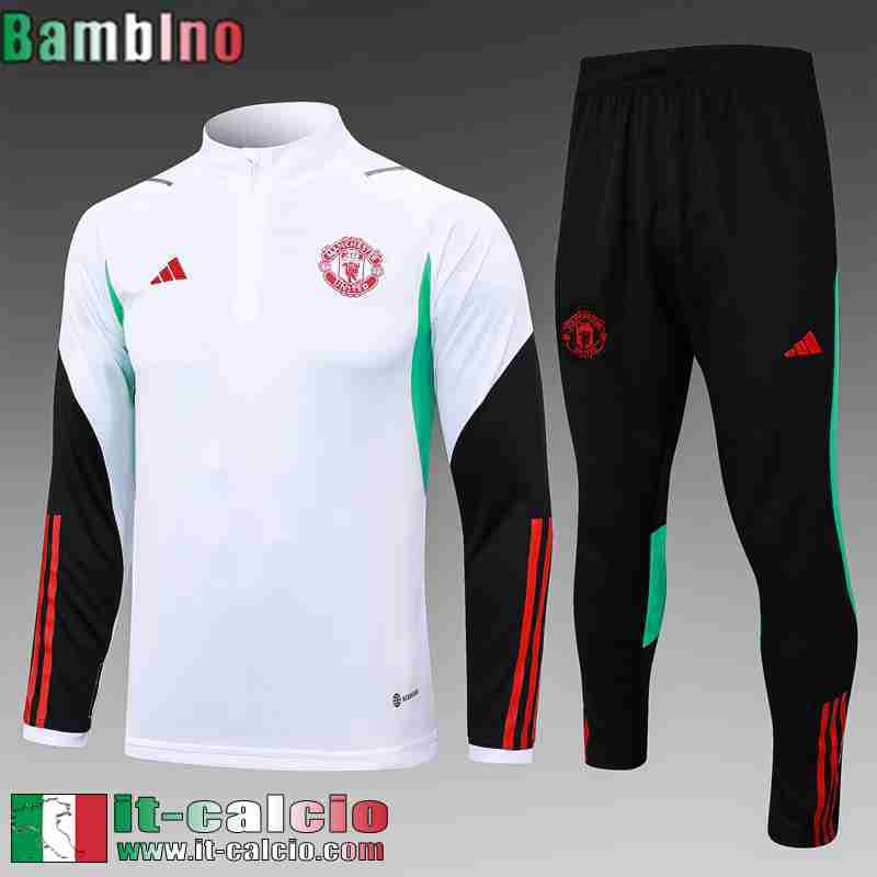 Manchester United Tute Calcio Bianco Bambino 2023 2024 C39