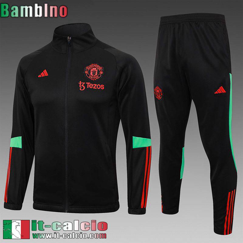 Manchester United Full-Zip nero Bambino 2023 2024 C43