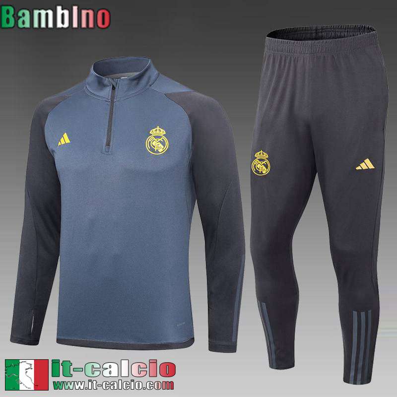 Real Madrid Tute Calcio grigio scuro Bambino 2023 2024 C52