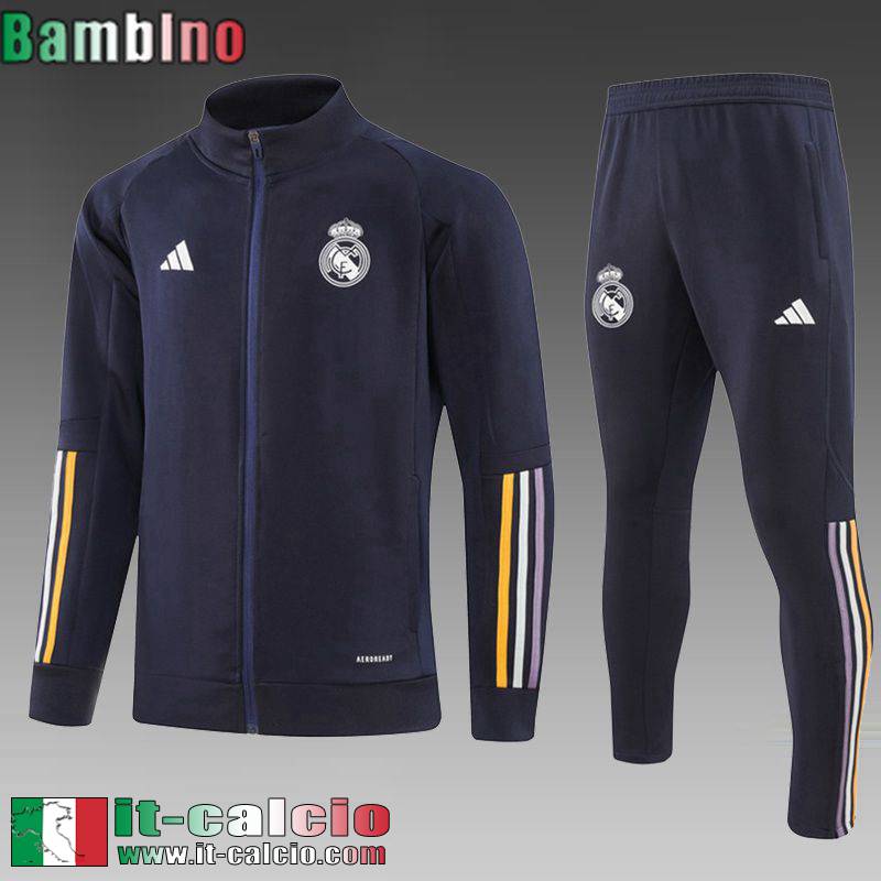 Real Madrid Full-Zip nero Bambino 2023 2024 C53