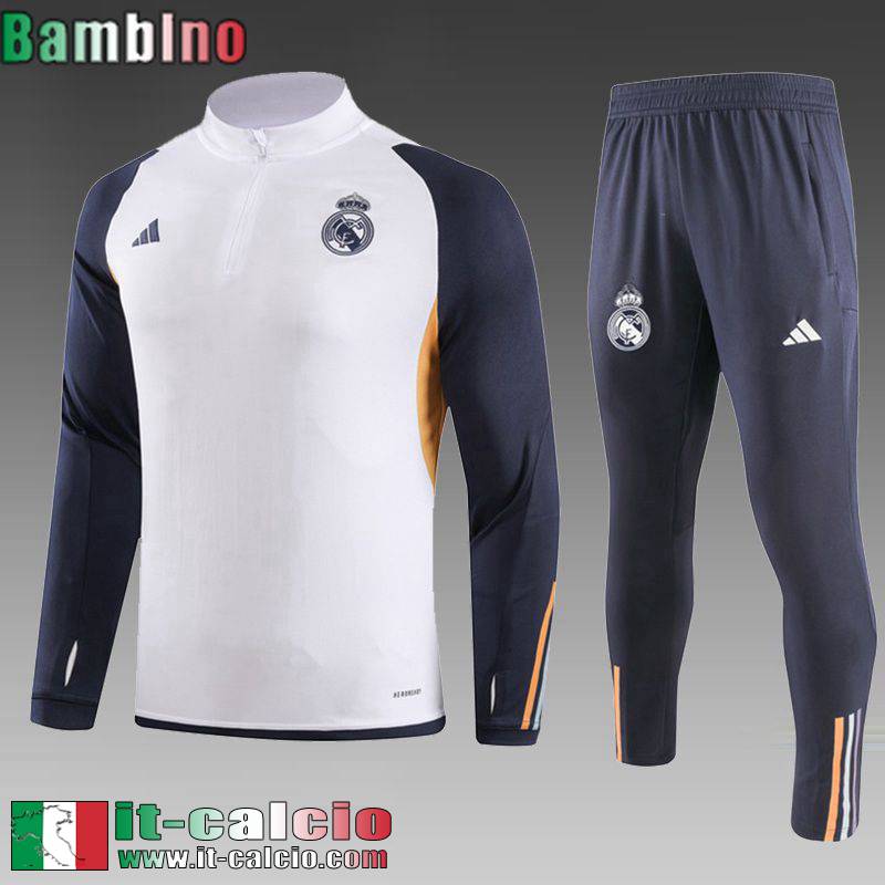 Real Madrid Tute Calcio Bianco Bambino 2023 2024 C62