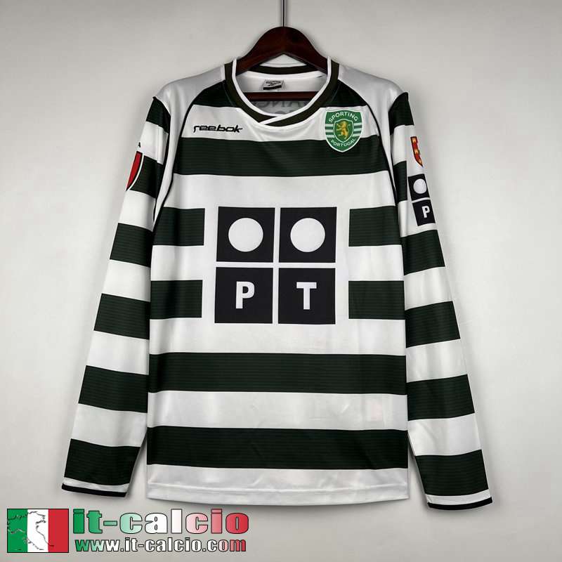 Sporting Lisbon Retro Maglia Calcio Prima Uomo 01-03 FG314