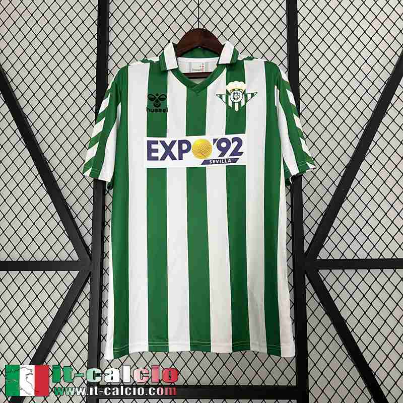 Real Betis Retro Maglia Calcio Prima Uomo 88-89 FG382