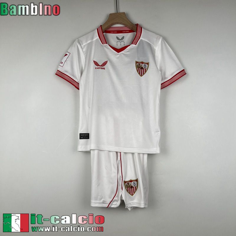 Sevilla Maglia Calcio Prima Bambini 2023 2024