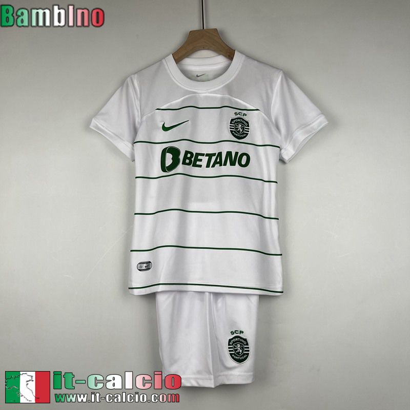 Sporting Lisbon Maglia Calcio Seconda Bambini 2023 2024